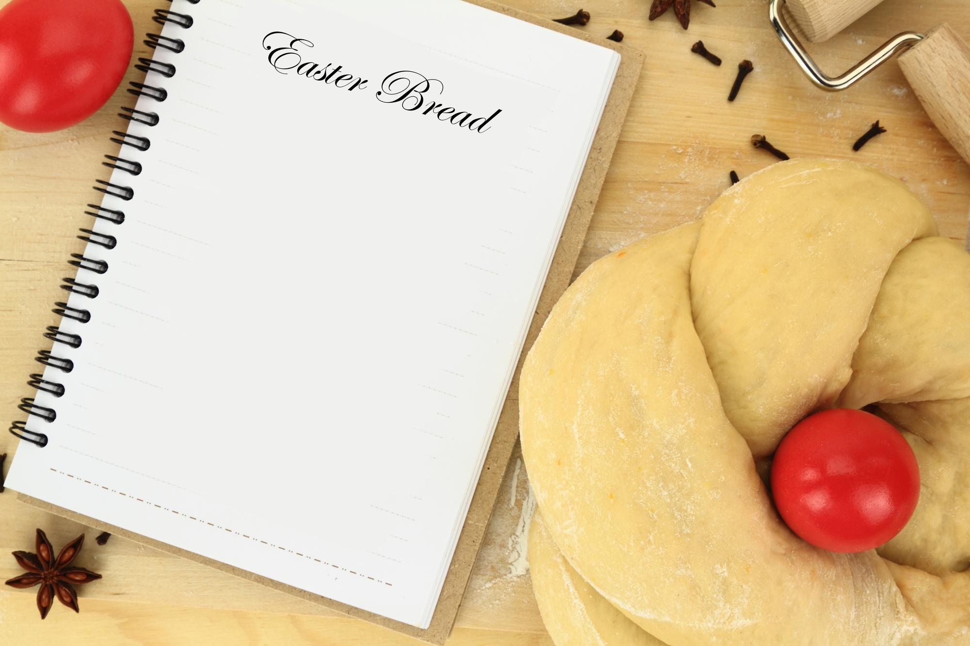 Open folder with recipe sheets